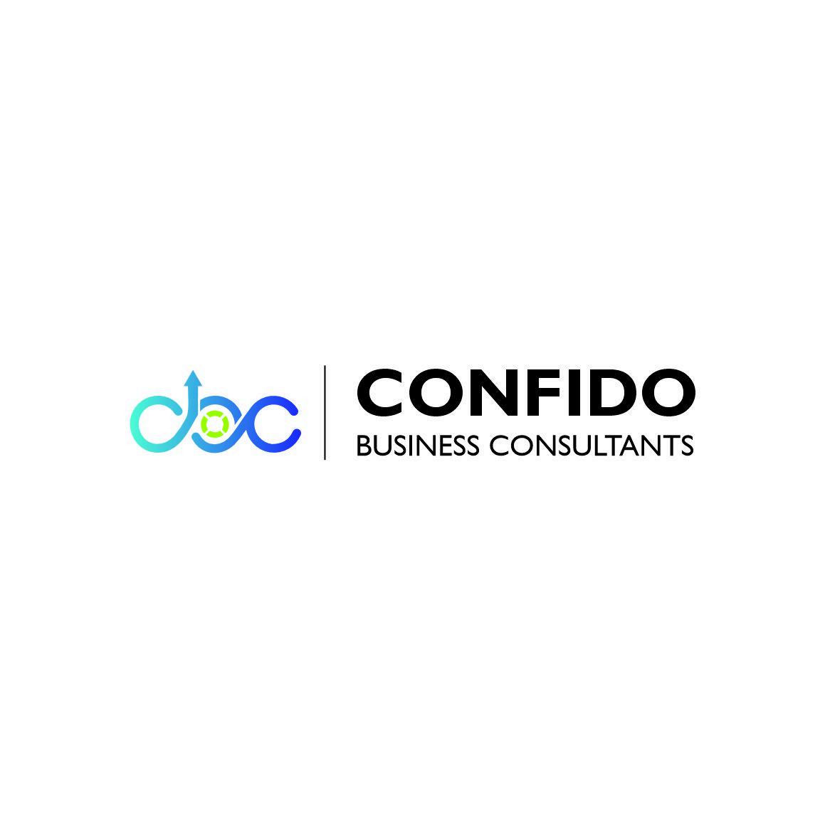 Confido Business Consultants logo in light variant designed for digital and print brand consistency