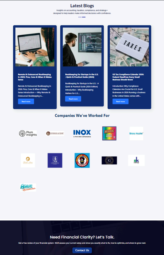 Confido website about section and comprehensive service stack overview with clear navigation